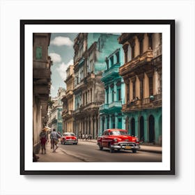 Cuba Street Scene Art Print