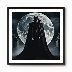 Vampire In The Night Art Print