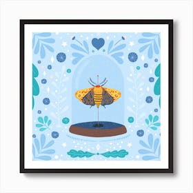Moth under Glass - a tiny universe of wonder Art Print