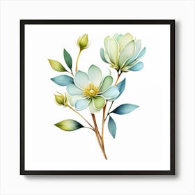 Watercolor Flowers Art Print