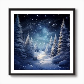 Snowy Forest Art Print