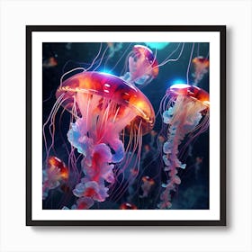 Jellyfishes Art Print