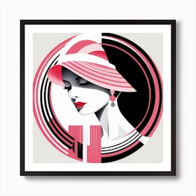 Woman In A Hat 17 Art Print