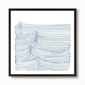 Blue Continuous Sea2 Art Print