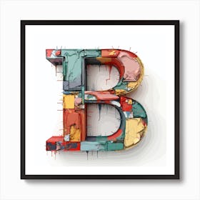 Letter B 3 Art Print