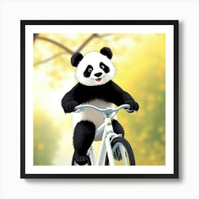 Asm A Cute Panda Riding A Bicycle 6590e79f 49c6 44f6 8936 06e889b7dfbc Art Print