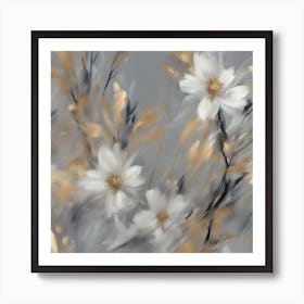 White Flowers Art Print