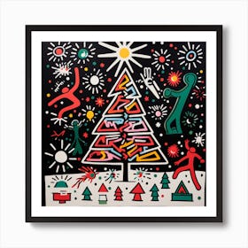 Harry Potter Christmas TreeAbstract Christmas Art Print