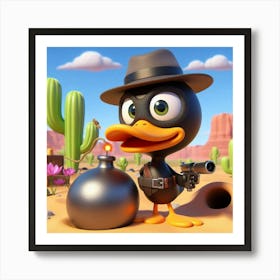 Ducky In The Desert 3 Art Print