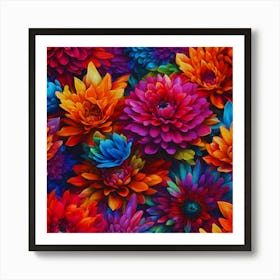 Colorful Floral Explosion Art Print