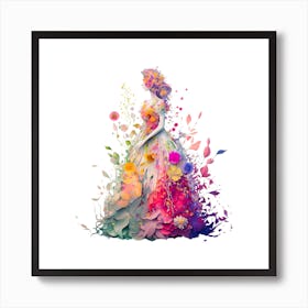 Watercolour Lady  Art Print