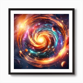 Spiral Galaxy In Space 1 Art Print