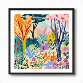 Into the Garden Series in Style of Matisse 1 Art Print