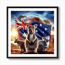 Australian Flag Art Print