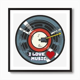 I Love Music 2 Art Print