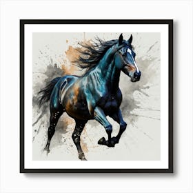 Horse Running Art Print