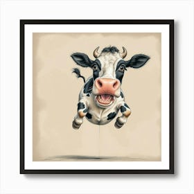 Cow Jumping Art Print