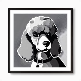 Poodle, Black and white illustration, Dog drawing, Dog art, Animal illustration, Pet portrait, Realistic dog art, puppy  Art Print