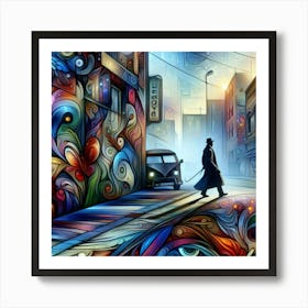 Psychedelic City 5 Art Print