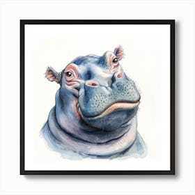 Hippo Art Print