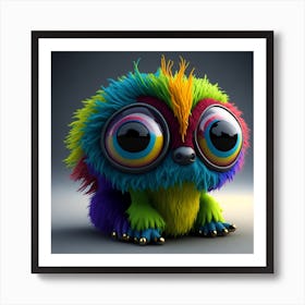 Leonardo Diffusion A 3d Hd Nice Small Rainbow Creature With 2 0 Art Print