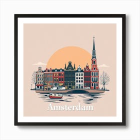 Amsterdam Skyline 1 Art Print