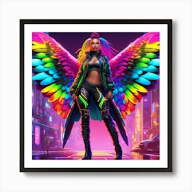 Rainbow Wings Art Print