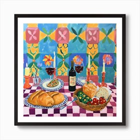 Vino E Cucina Trattoria Italian Food Kitchen Art Print