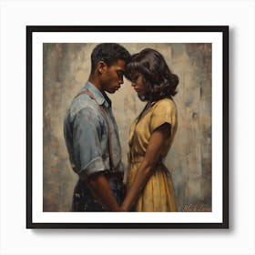 Echantedeasel 93450 Nostalgic African American Black Love Sty E943252e 2fb5 48dd B7b4 C64ecbb75615 Art Print