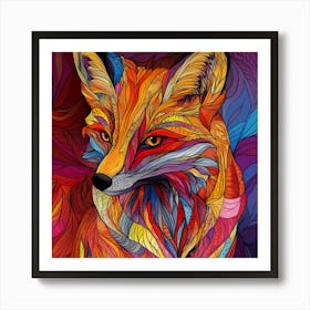 Fox Painting 6 Art Print