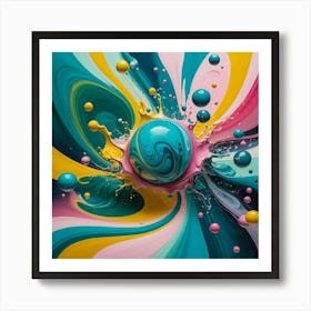 Abstract Of A Colorful Ball Affiche