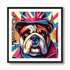 Bulldog In London Art Print