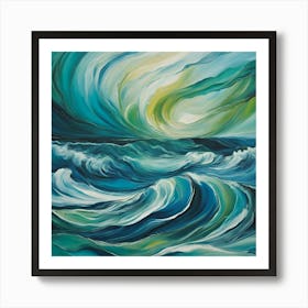 Ocean Waves Design Art Print