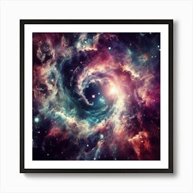 A mesmerizing and otherworldly galaxy filled with stars and nebulas.2 Art Print