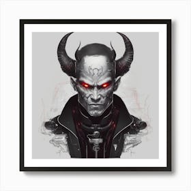 Demon Head 9 Art Print