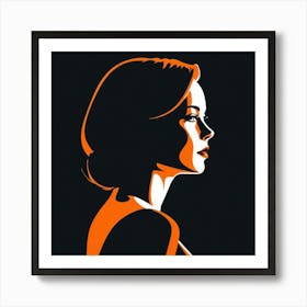 Silhouette Of A Woman modern art 1 Art Print