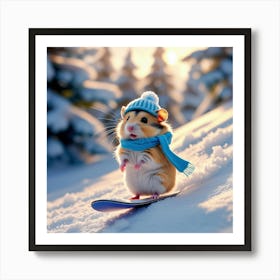 Leonardo Phoenix 10 A Small Fluffy Hamster With Bright Twinkli 3 Art Print