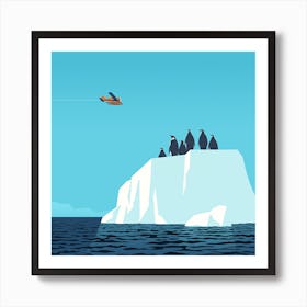 An Unexpected Event Square Art Print