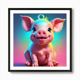 funky piggy Art Print