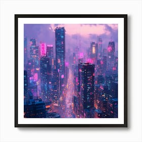 Futuristic Cityscape Art Art Print