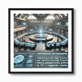 A Detailed Futuristic Scene Showing An Asterian Sy 2 Art Print