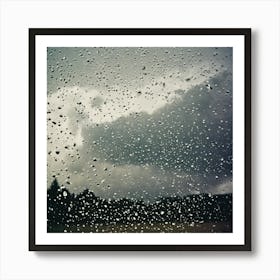 Raindrops On A Window Art Print