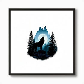 Howling Wolf 3 Art Print