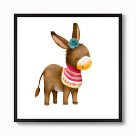 Adorable Donkey Art Print
