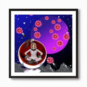 Moon Monkey Madness Art Print