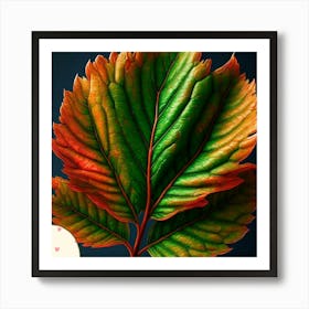 Peach leaf Art Print