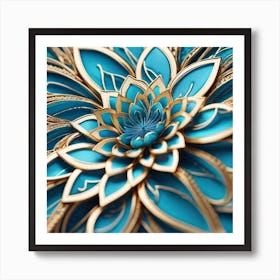 Blue Flower Art Print