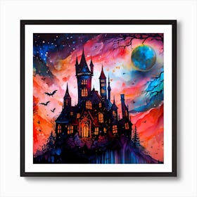 Halloween Castle 1 Art Print