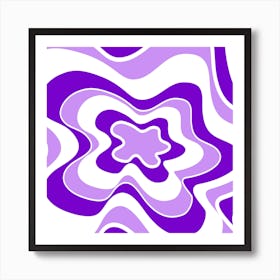 Purple And White Swirls Art Print