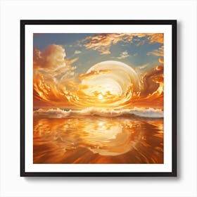 Sunset On The Beach 25 Art Print